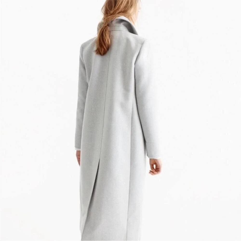 J.Crew Double-Breasted Long Wool-Cashmere Coat Topcoat 6 6P
